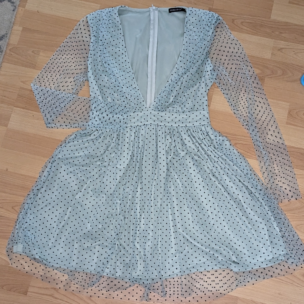 NWOT Mesh Polka Dot Dress